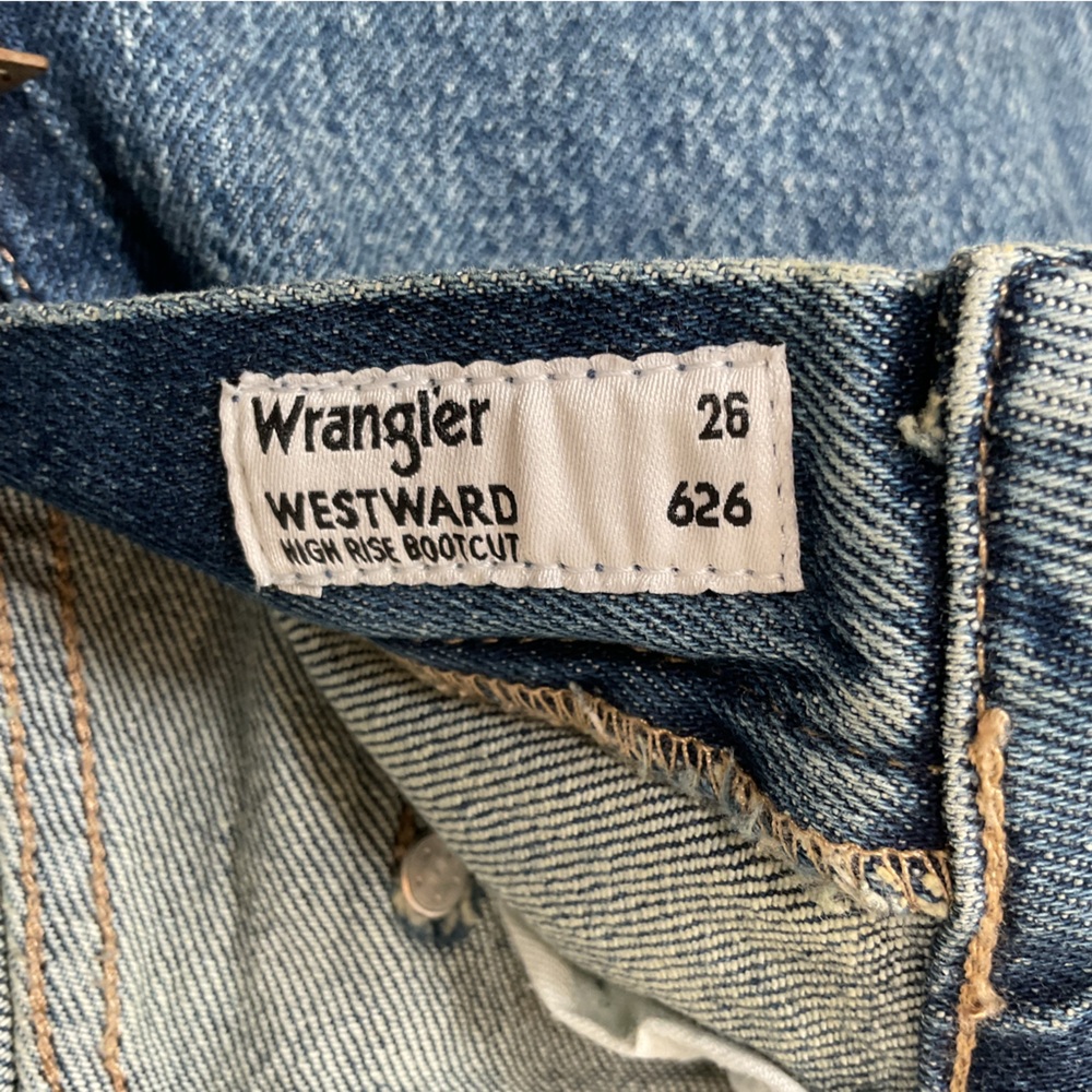 WRANGLER Women's Block High Rise Westward Bootcut Jeans Size 26 | 32" Inseam NWT - Picture 5 of 9
